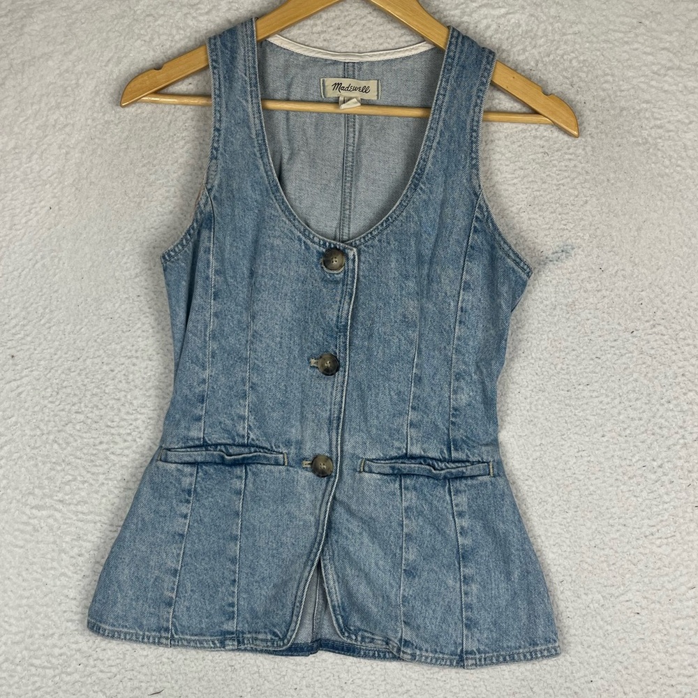 Madewell denim button top